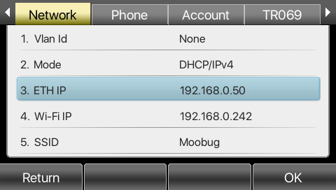 A capture of the X210-V2 main screen, showing network settings including IP address for Ethernet and Wi-Fi connections