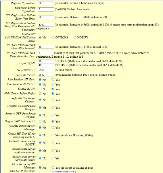 Screenshot of the web interface of the Grandstream HT802 v2 - 2 of 5